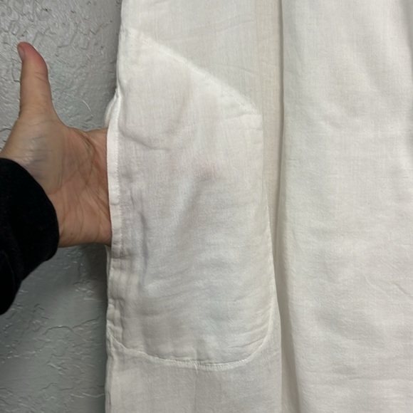 LOVE SHACK BY ANOUSKA WHITE ORGANIC COTTON MINI DRESS SIZE MEDIUM - Picture 3 of 16